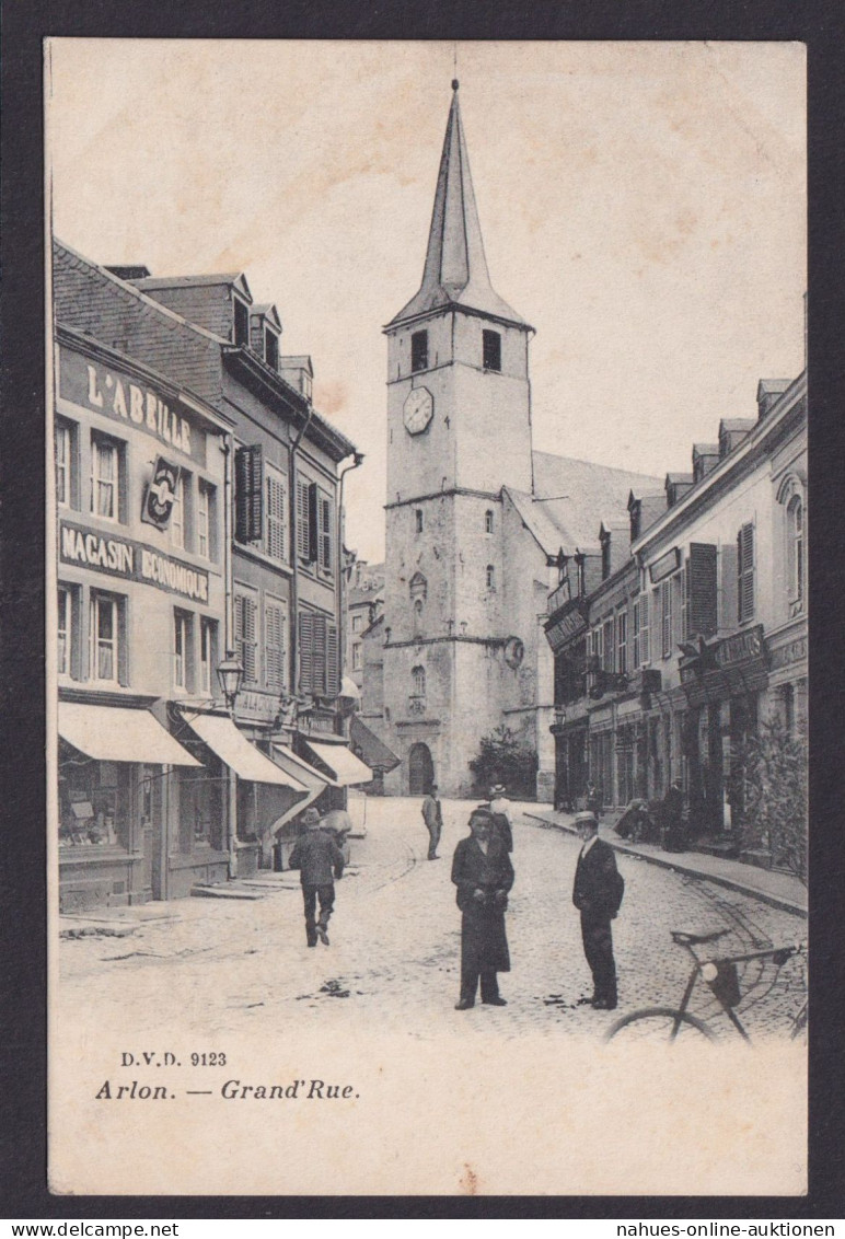 Arlon Arel Ansichtskarte Belgien Feldpost Hauptstrasse Kirche Hannover - Sonstige & Ohne Zuordnung