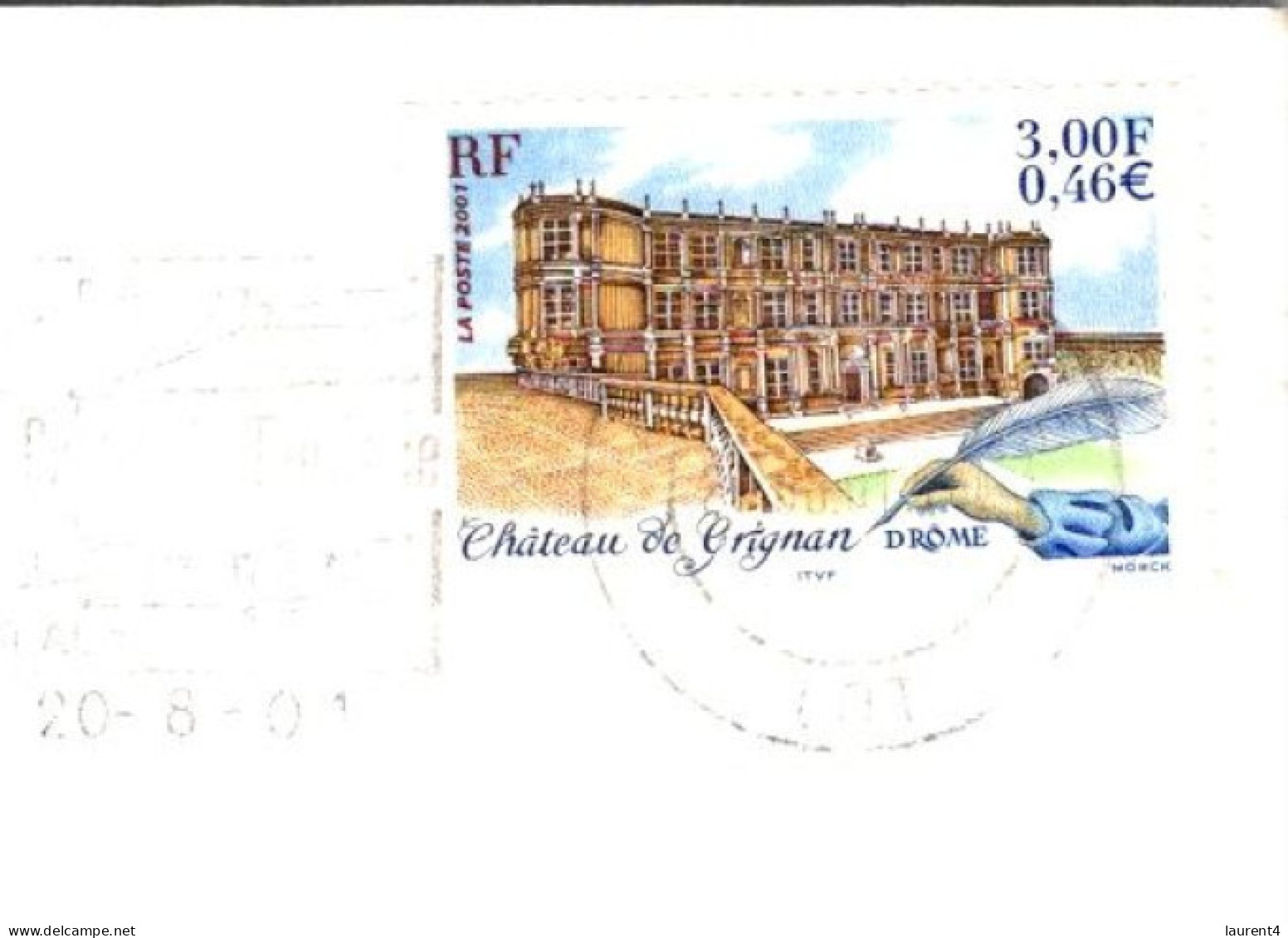 20-4-2024 (2 Z 31) France - Maison En Pierre Des Causse (posted With Grignan Castle Stamp) - Otros & Sin Clasificación