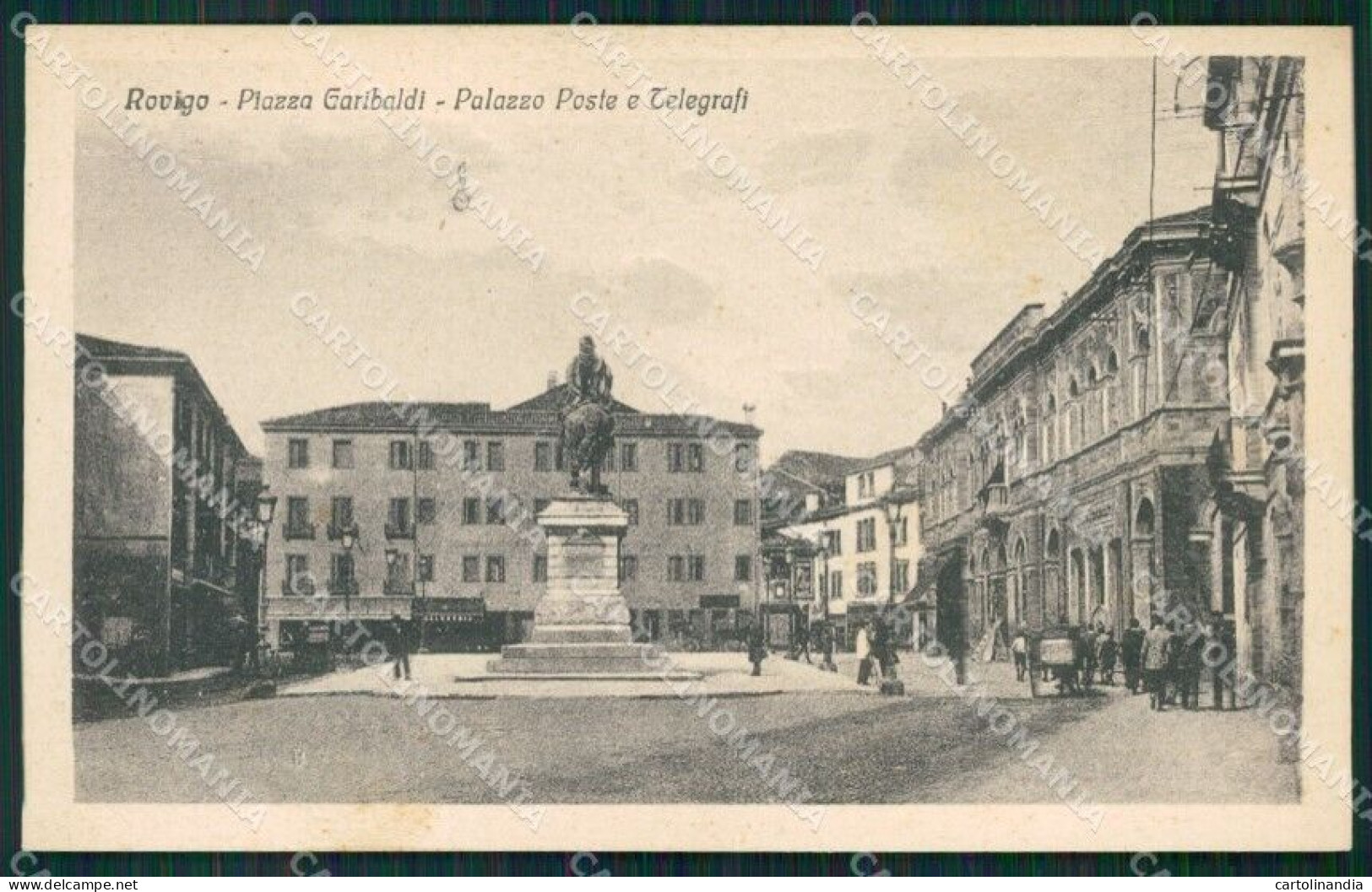 Rovigo Città Garibaldi Poste Cartolina QT1739 - Rovigo