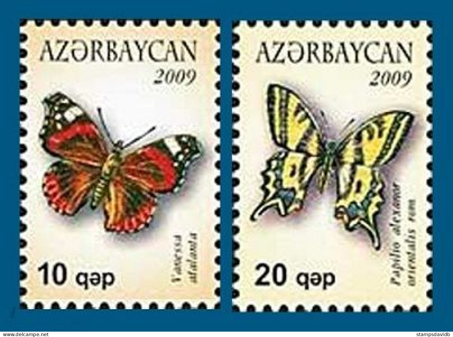 2009 Azerbaijan 765-766 Butterflies - Farfalle