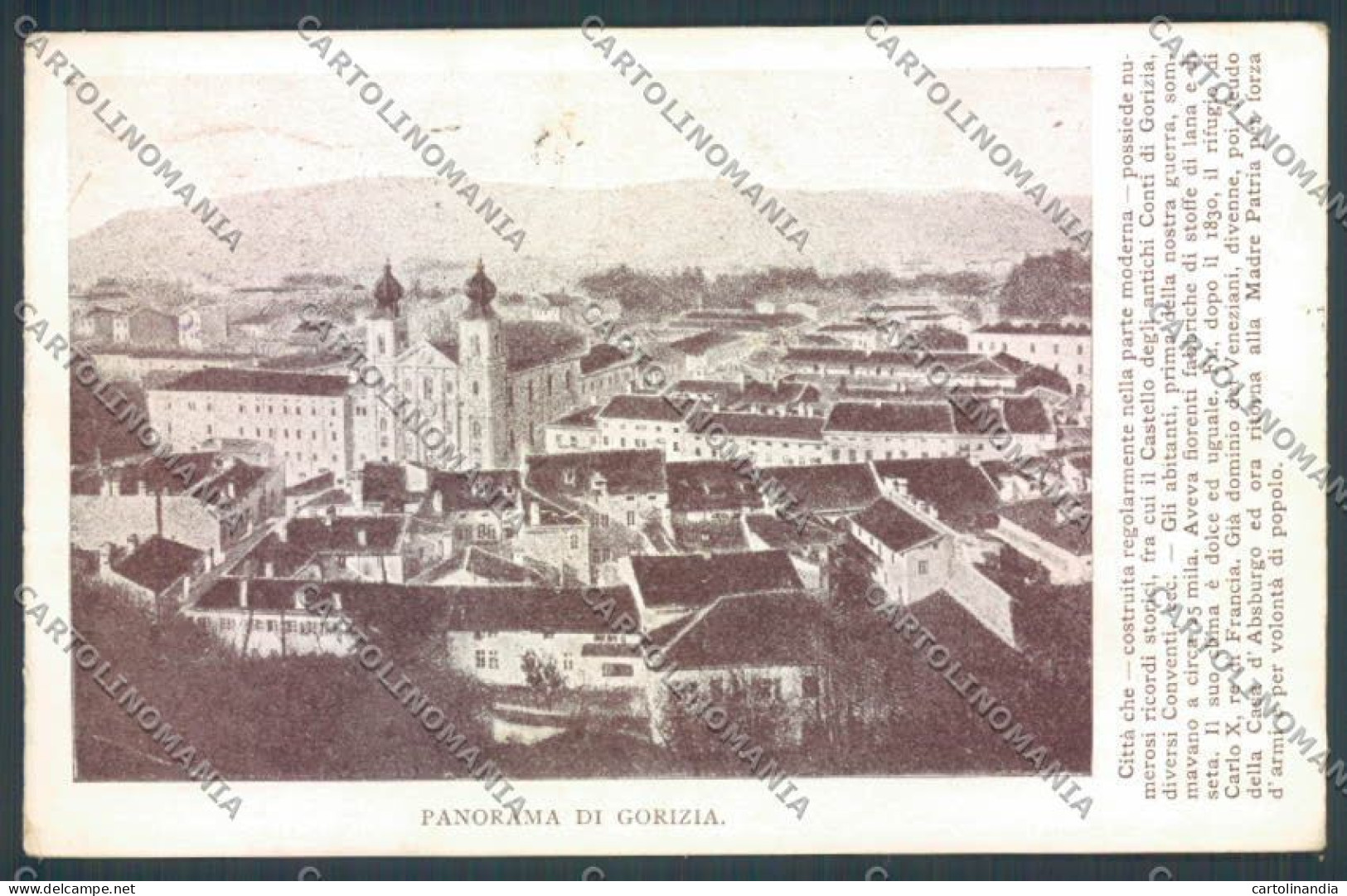 Gorizia Città CRI PIEGATA Cartolina ZQ3163 - Gorizia