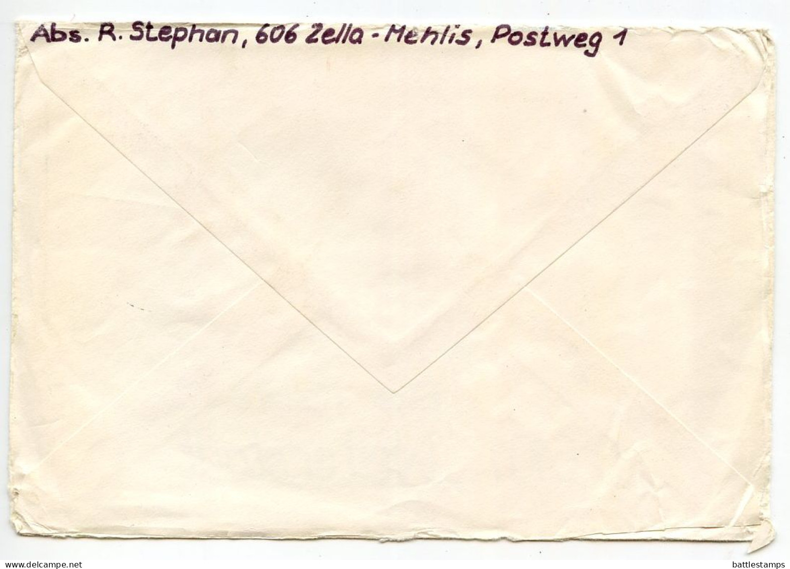 Germany, East 1972 Cover; Zella-Mehlis To Weiterstadt; International Rose Exhibition - Booklet Pane Of 4 Stamps - Covers & Documents