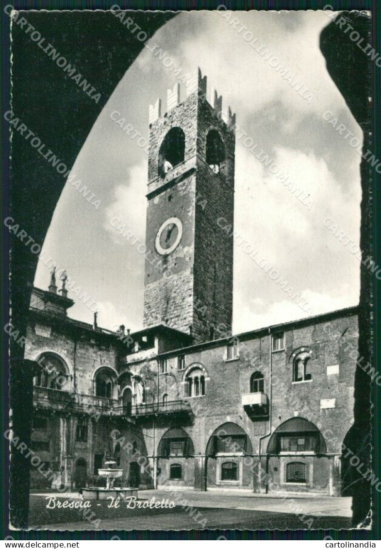 Brescia Palazzo Broletto PIEGHE D'Annunzio FG Foto Cartolina KB5507 - Brescia