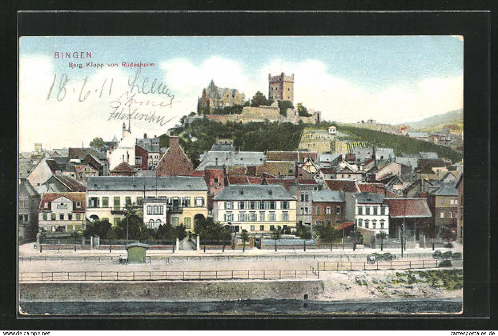 AK Bingen, Burg Klopp Von Rüdesheim Aus Gesehen  - Bingen
