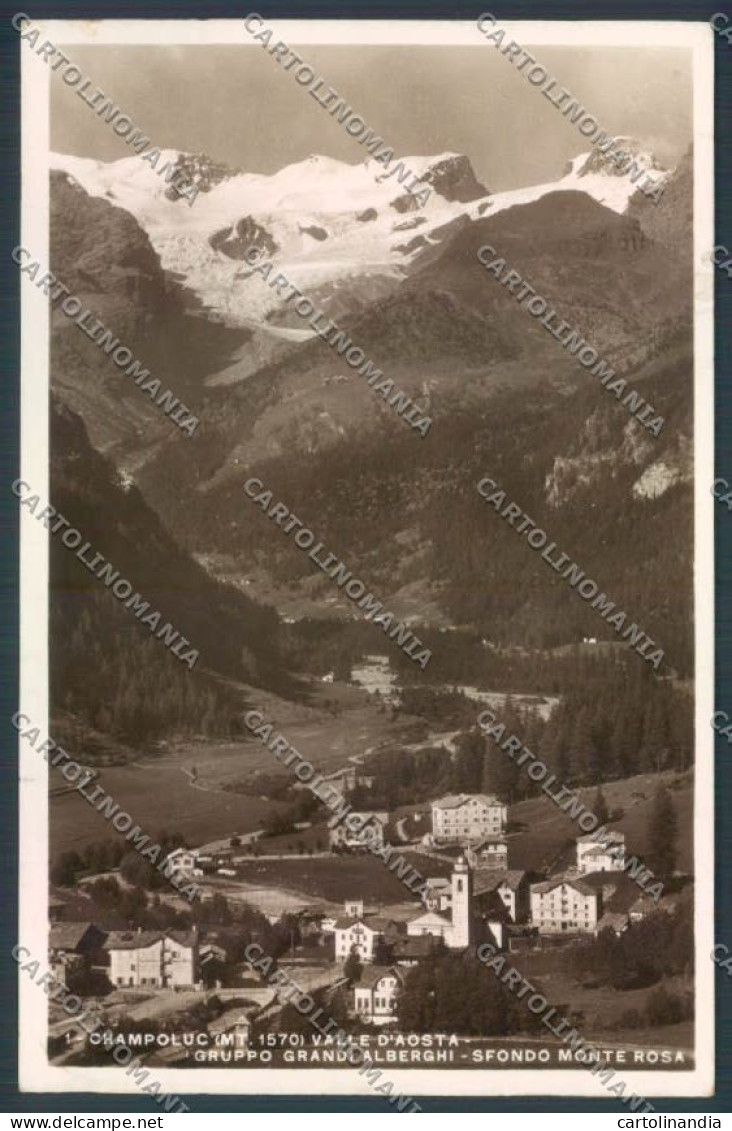 Aosta Ayas Champoluc Monte Rosa Foto Cartolina ZQ4953 - Aosta