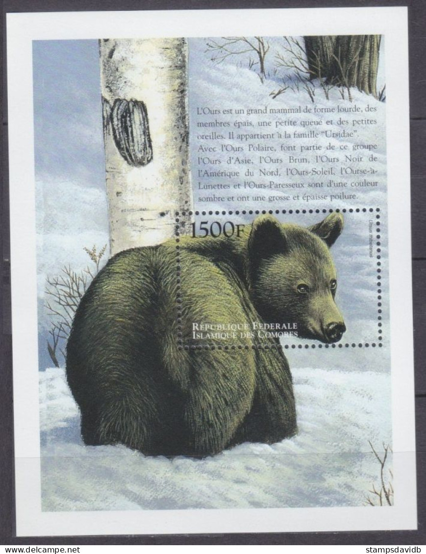 1999 Comoro Islands 1654/B417 Fauna - Bears 8,00 € - Felini