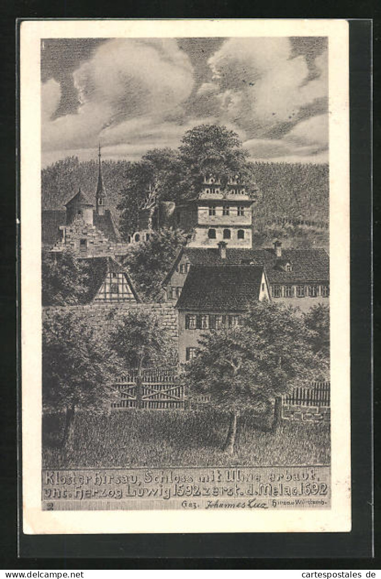 AK Hirsau, Schloss Mit Ulme  - Ulm
