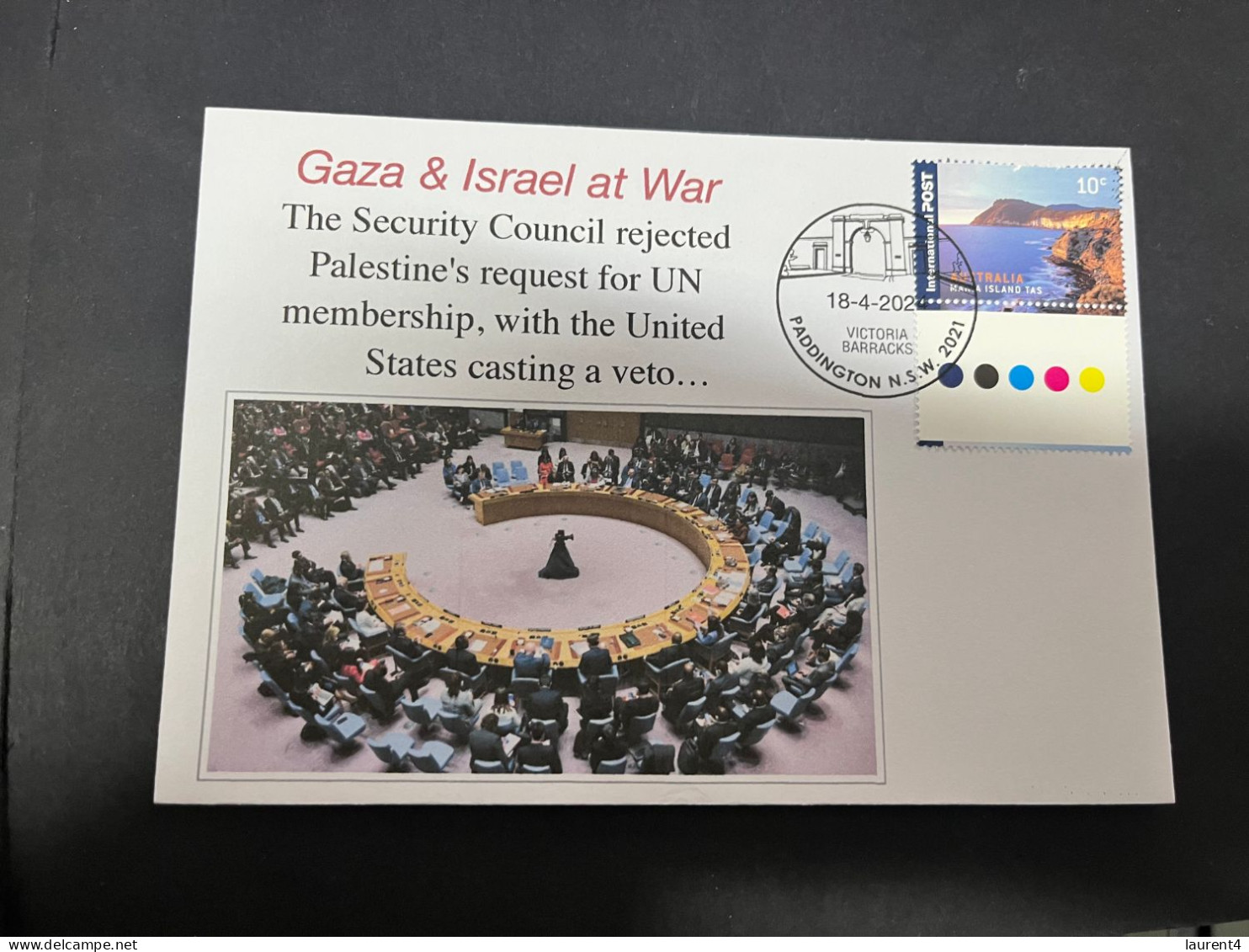 20-4-2024 (2 Z 33) GAZA - Security Council Reject Palestine Request For UN Membrship With US Veto - Militares