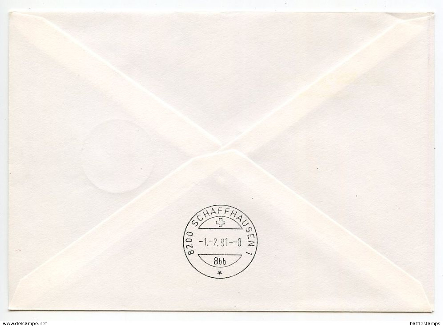 Germany 1991 Cover; Büsingen Am Hochrhein To Schaffhausen Switzerland; DDR International Literacy Year Semi-Postal Stamp - Lettres & Documents