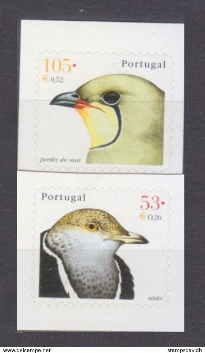 2001 Portugal 2487,2489 Birds - Specht- & Bartvögel