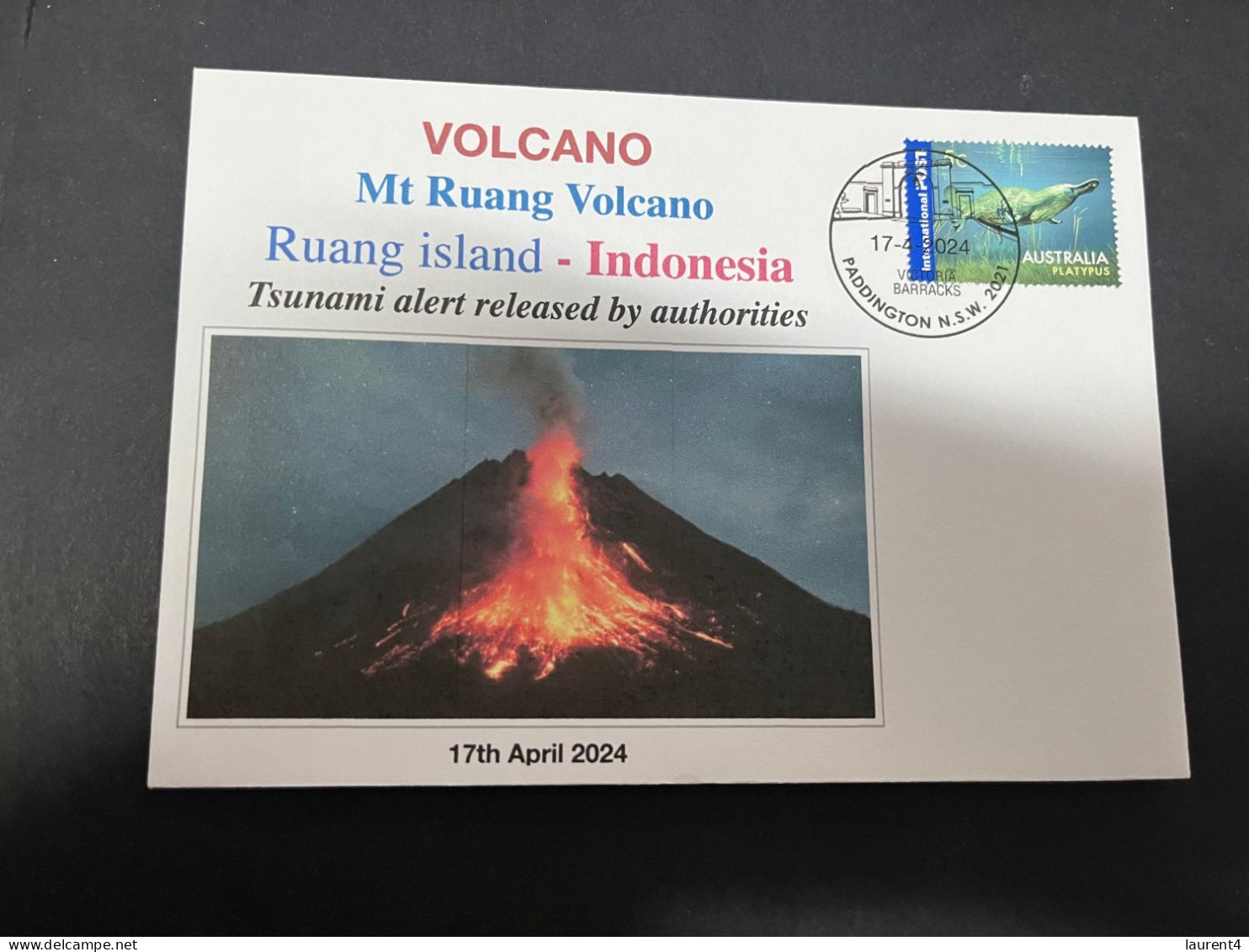 20-4-2024 (2 Z 33) Indonesia - Volcano Eruption In Ruang Island On 17 April 2024 + Tsunami Alert - Vulkane