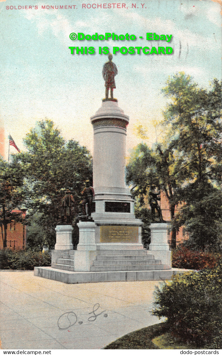 R431618 N. Y. Rochester. Soldier Monument. Robbins Bros. Souvenir Postal Cards. - World