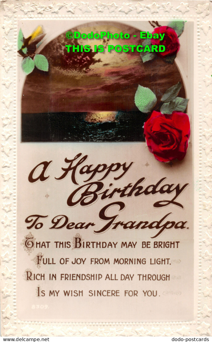 R431626 A Happy Birthday To Dear Grandpa. RP. 1934 - World