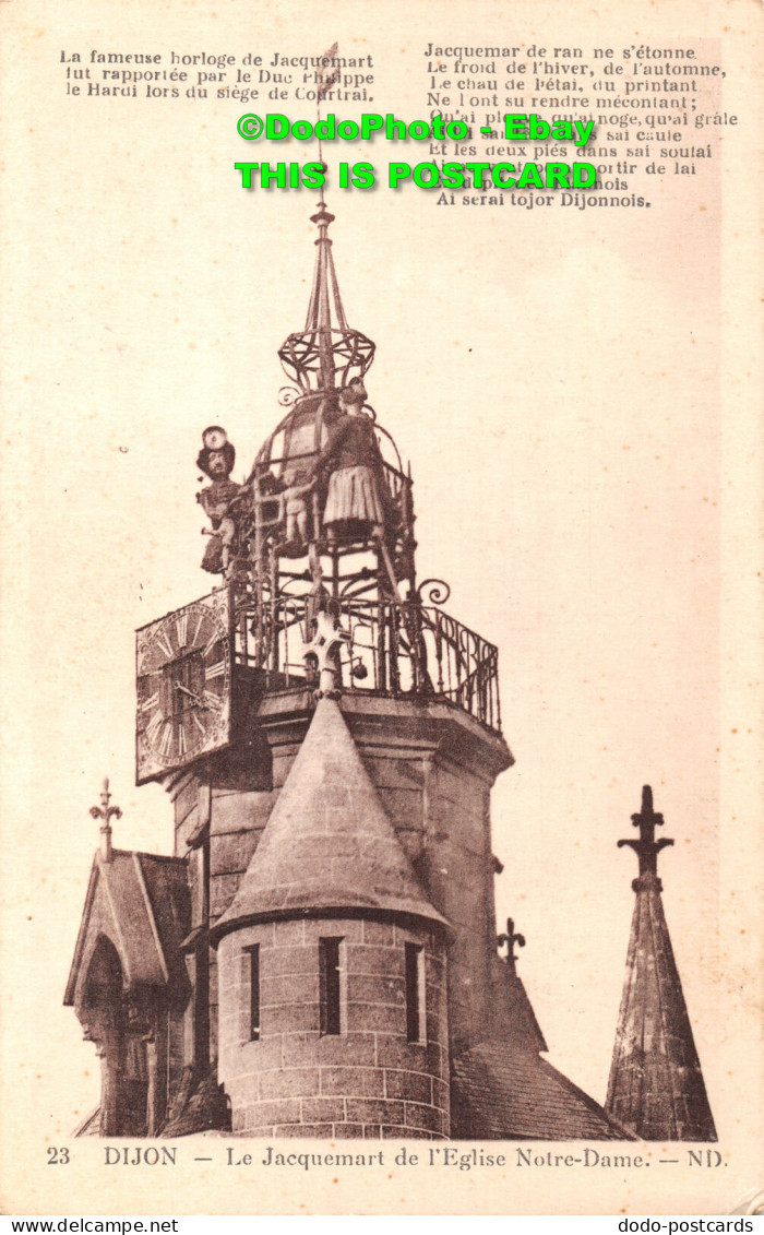 R431627 Dijon. Le Jacquemart De L Eglise Notre Dame. ND. Levy Et Neurdein Reunis - World