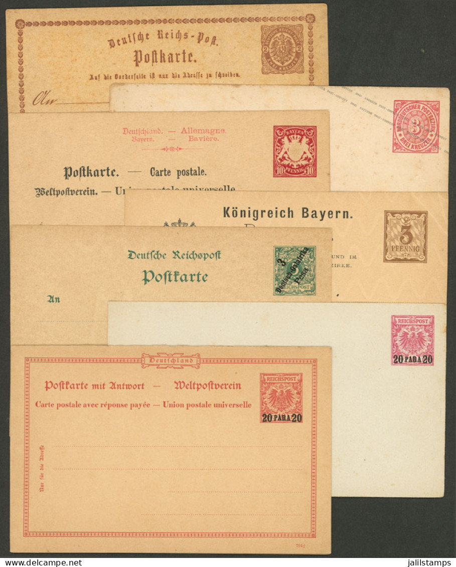 GERMANY: 7 Old Unused Postal Stationeries, One Of Colonies, Etc., Very Fine General Quality! - Other & Unclassified