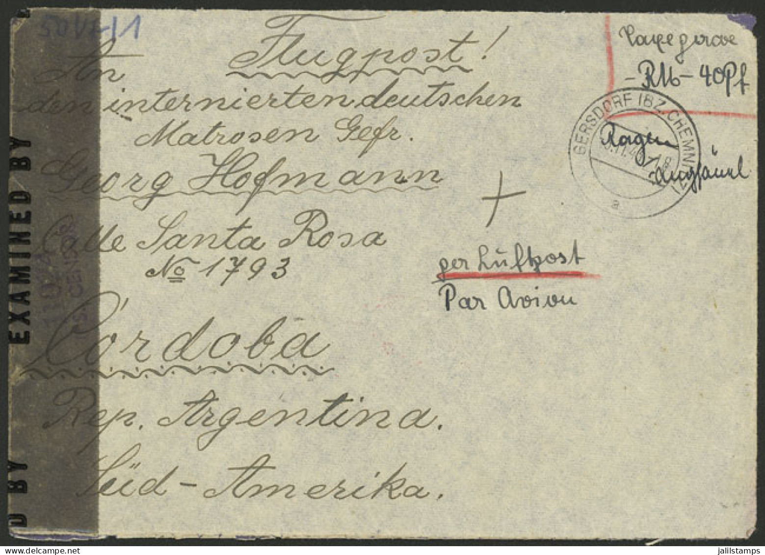 GERMANY: MAIL OF SAILORS OF THE CRUISER ADMIRAL GRAF SPEE At First "interned" And Then "prisoners" Of War In Several Cam - Altri & Non Classificati