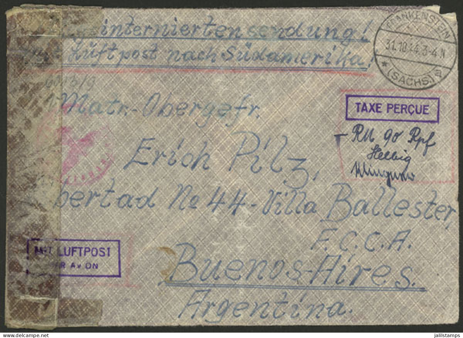 GERMANY: MAIL OF SAILORS OF THE CRUISER ADMIRAL GRAF SPEE At First "interned" And Then "prisoners" Of War In Several Cam - Andere & Zonder Classificatie