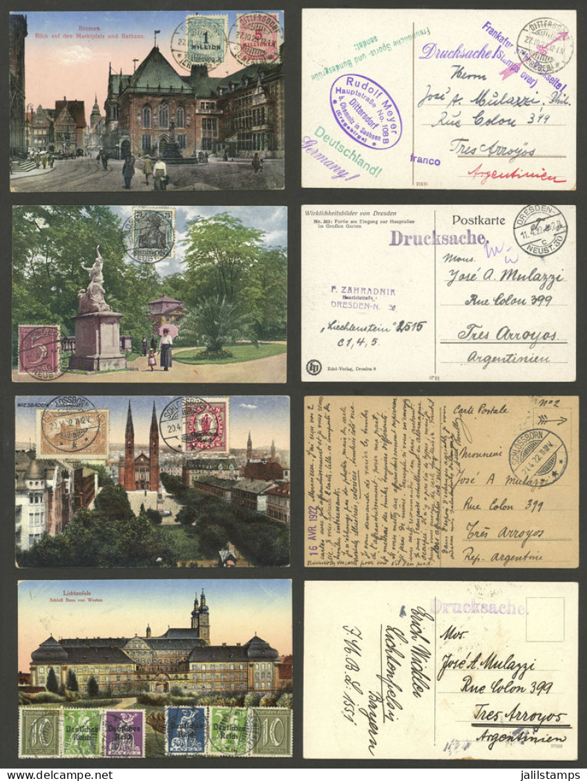 GERMANY: About 35 Postcards (with Very Good Views!) Used Almost All In 1920s And 1930s, Most Sent To Argentina, There Ar - Altri & Non Classificati
