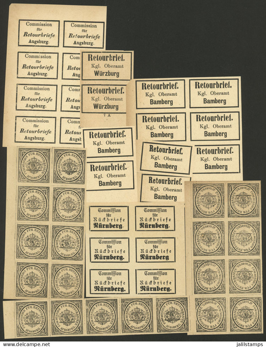 GERMANY: Lot Of "RETOUR" Stamps, Possibly Reprints, Very Fine Quality, Interesting!" - Autres & Non Classés