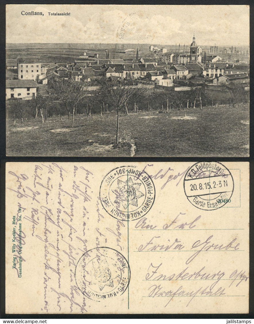 GERMANY: World War I: Conflans (France), General View Of The Town, Sent By A Soldier At The War Front On 20/AU/1915 With - Other & Unclassified
