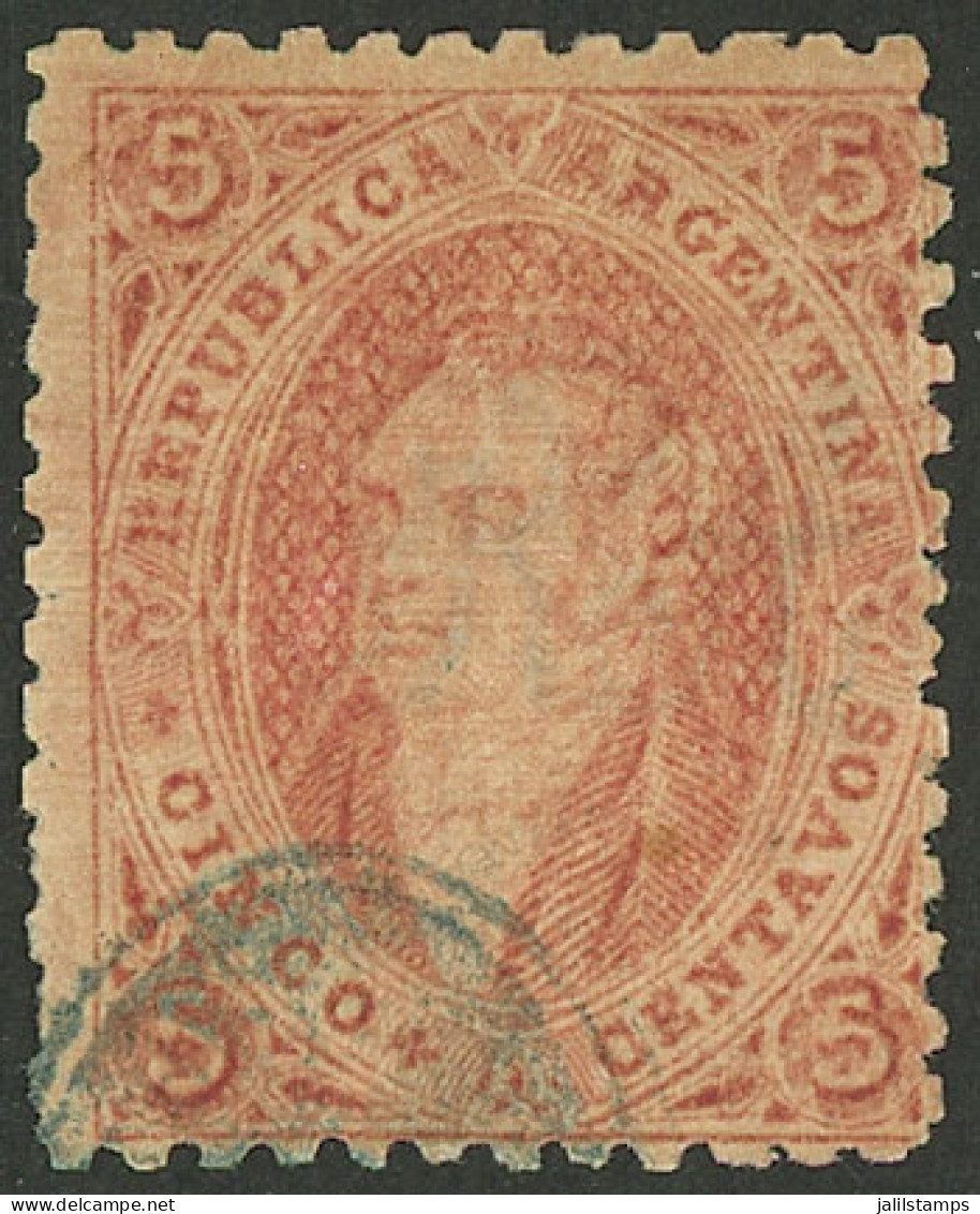 ARGENTINA: GJ.20j, 3rd Printing, Mulatto, With Attractive Cancel, Possibly Of STAGECOACH MAIL, Excellent Quality! - Sonstige & Ohne Zuordnung