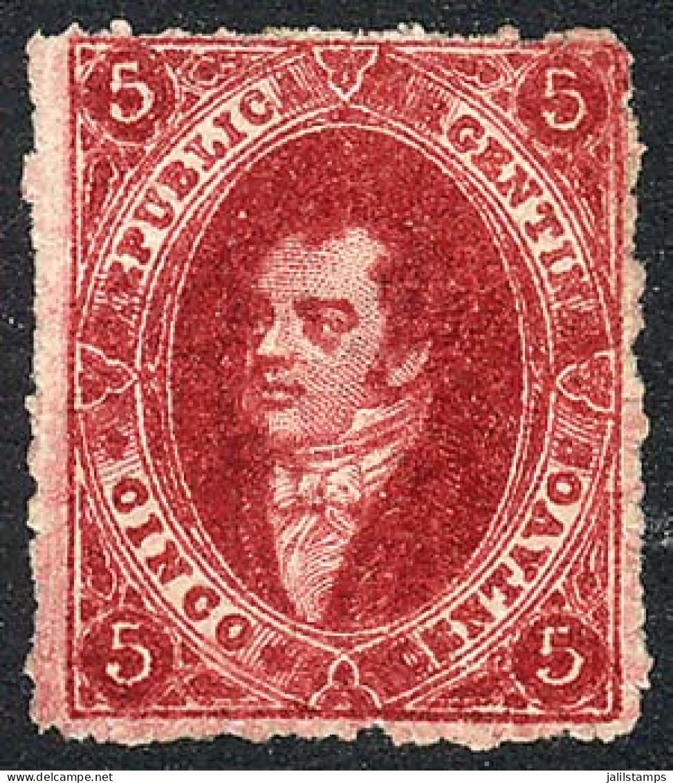 ARGENTINA: GJ.26, 5th Printing, Unused, Fantastic Example In Intense Carmine Color, Excellent! - Other & Unclassified