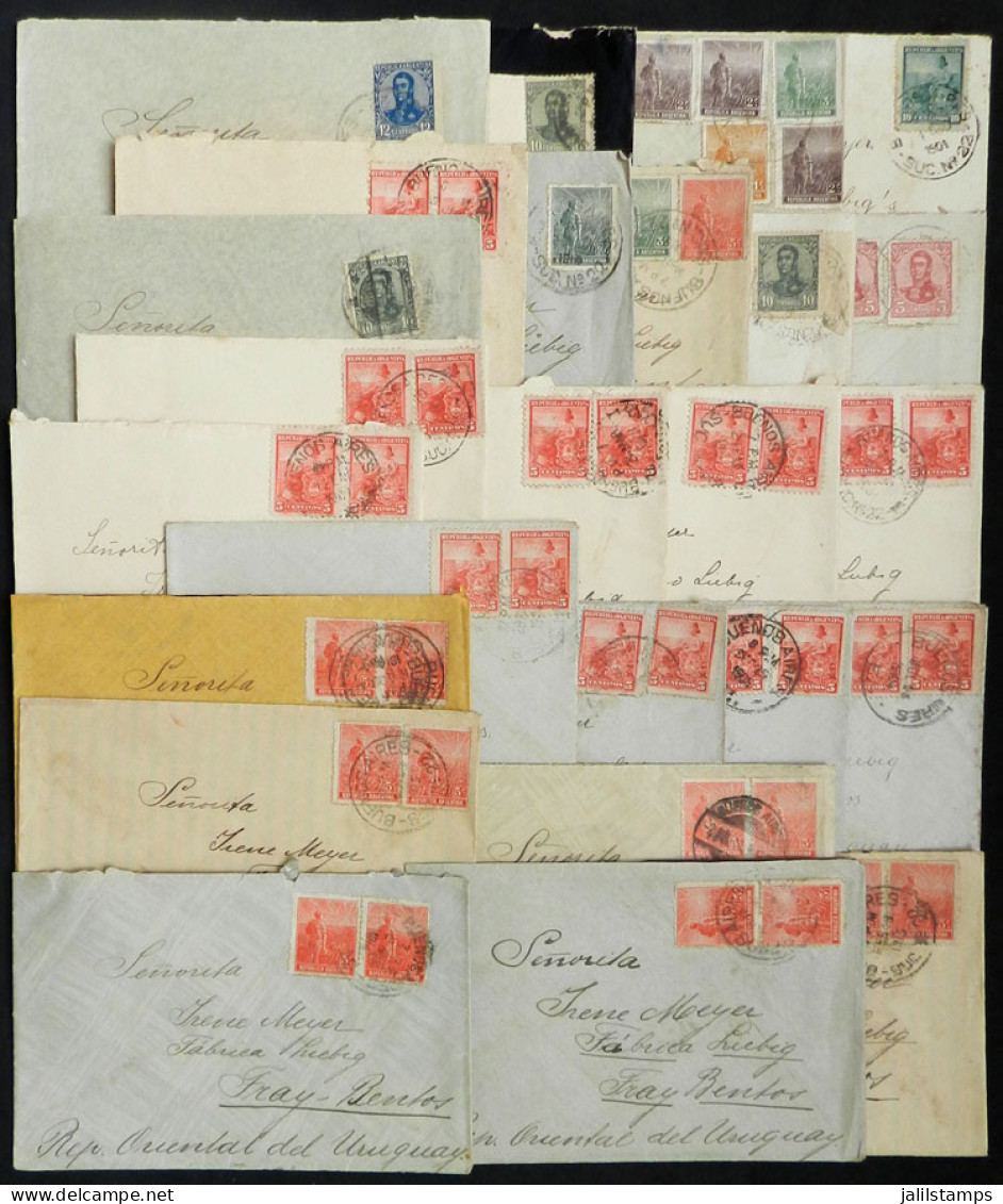 ARGENTINA: 26 Covers Sent To FRAY BENTOS (Uruguay) Between 1904 And 1914, Interesting And Fairly Varied Postages, Very F - Otros & Sin Clasificación