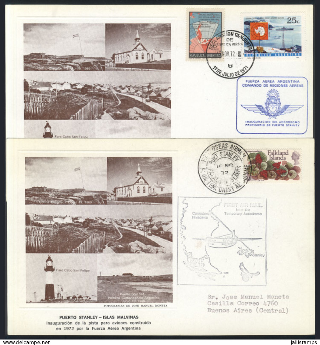 ARGENTINA: 15/NO/1972 C.Rivadavia - Port Stanley (Falkland I./Malvinas)- C.Rivadavia, LADE Special Flight Commemorating  - Otros & Sin Clasificación