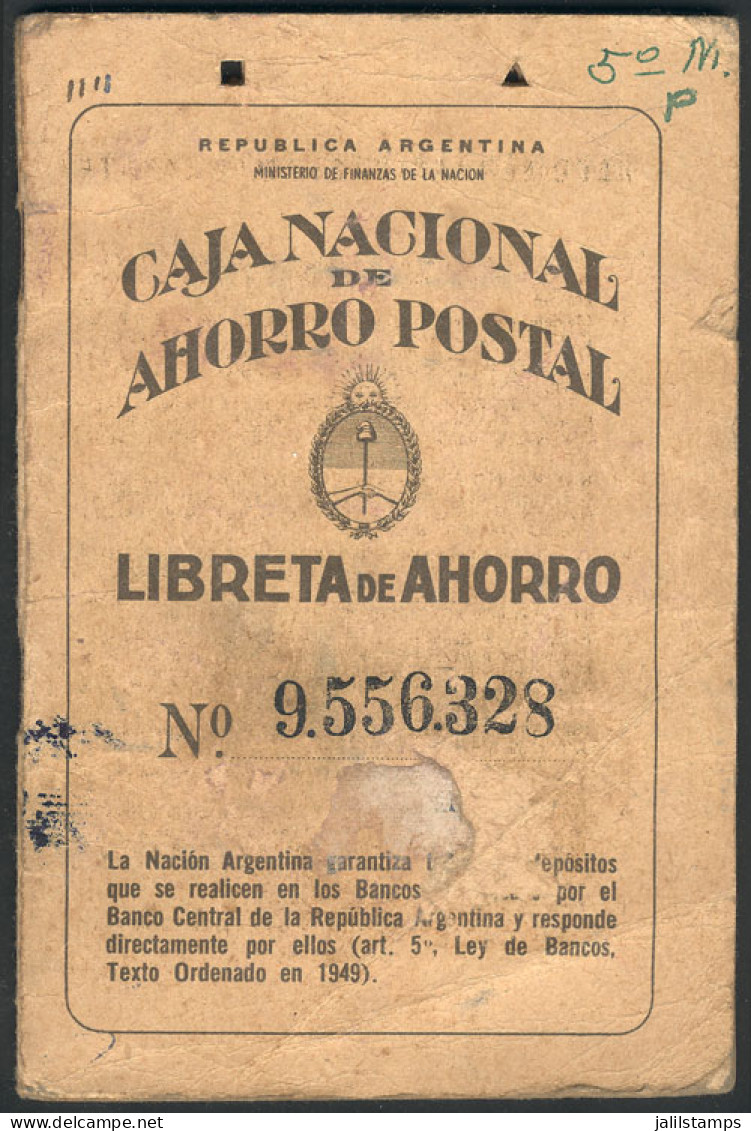 ARGENTINA: Postal Savings Book With 67 Varied Revenue Stamps, Excellent Quality! - Autres & Non Classés