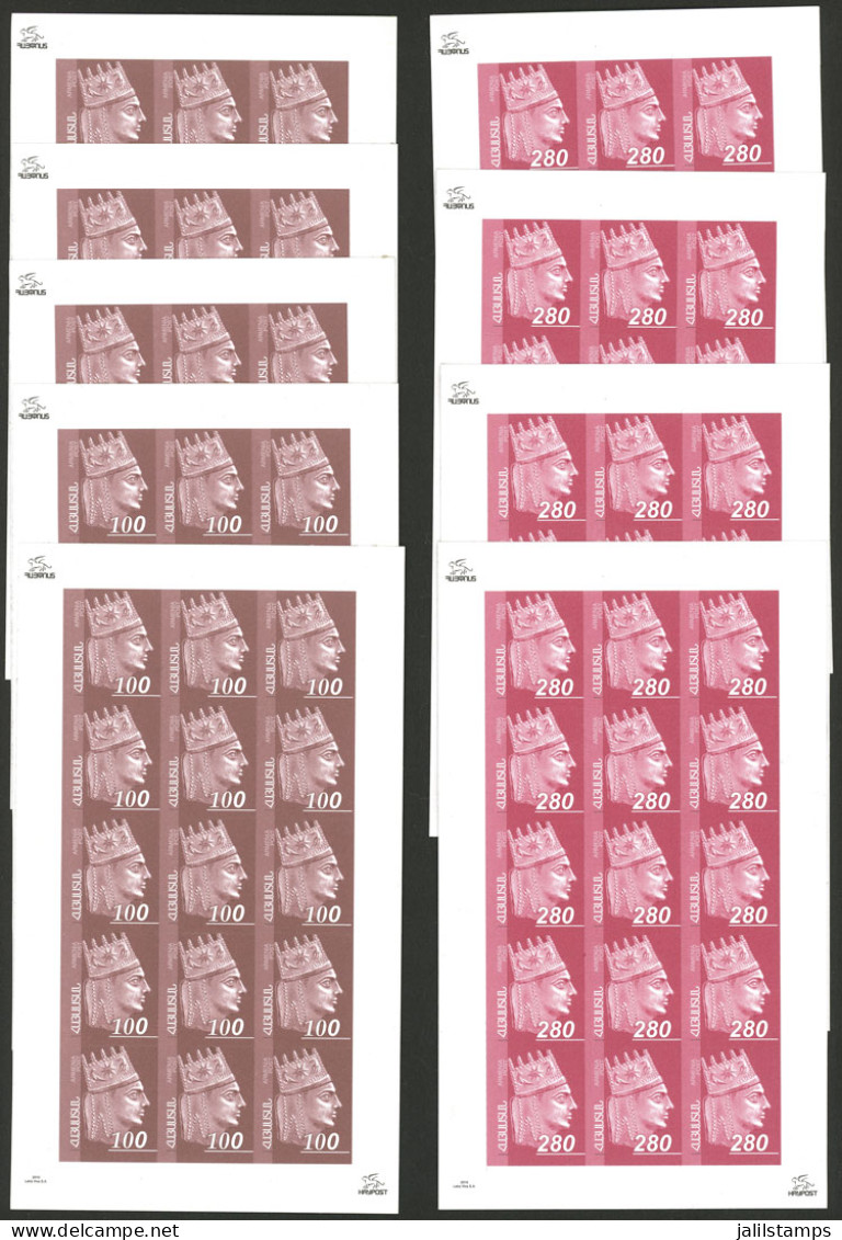 ARMENIA: Yvert 610 X75 + 616 X60, All In Sheets Of 15 Self-adhesive Stamps Each, Excellent Quality! - Armenia