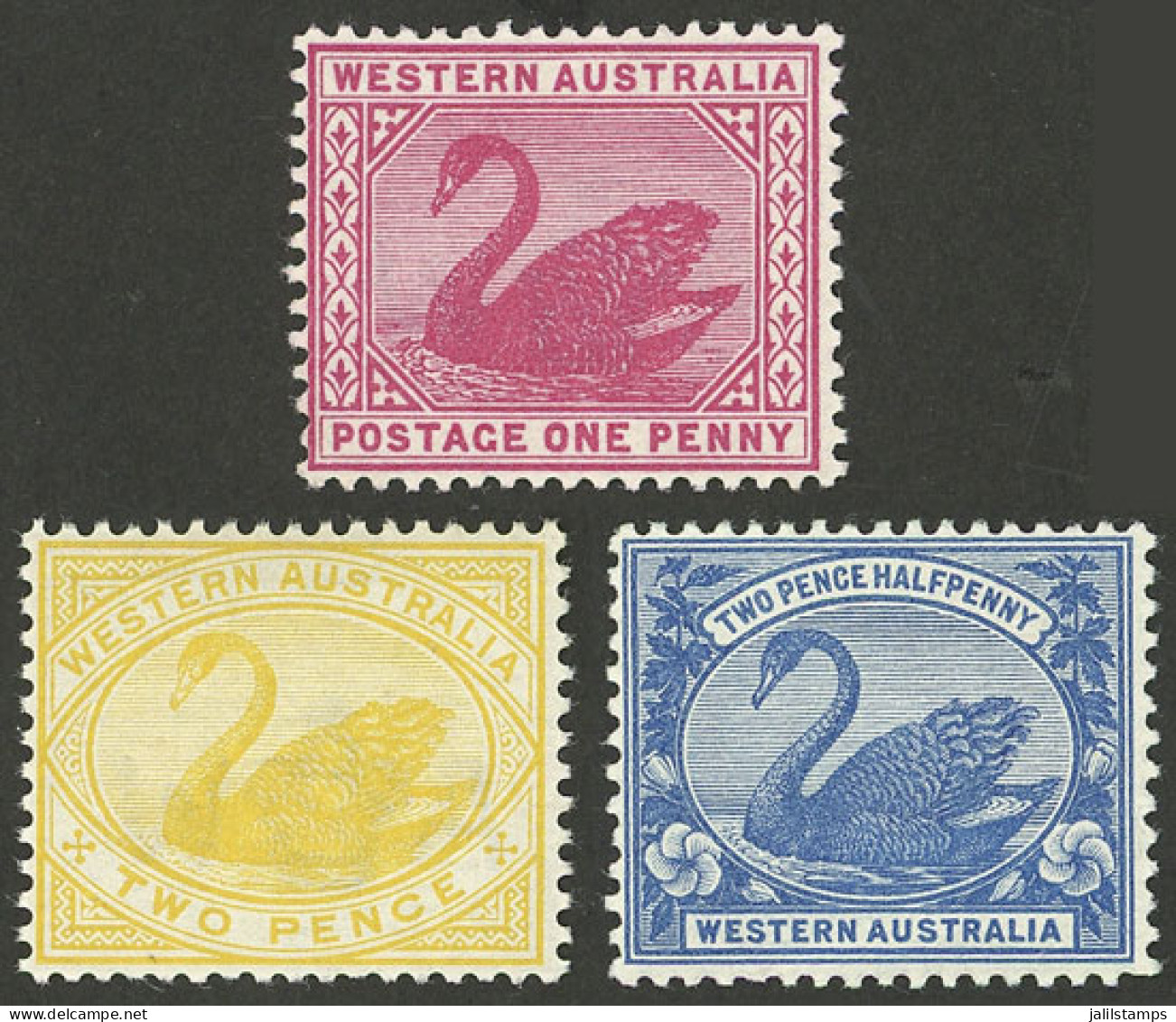 AUSTRALIA: Sc.73/75, 1899/1901 Complete Set Of 3 Values, MNH, Superb! - Other & Unclassified