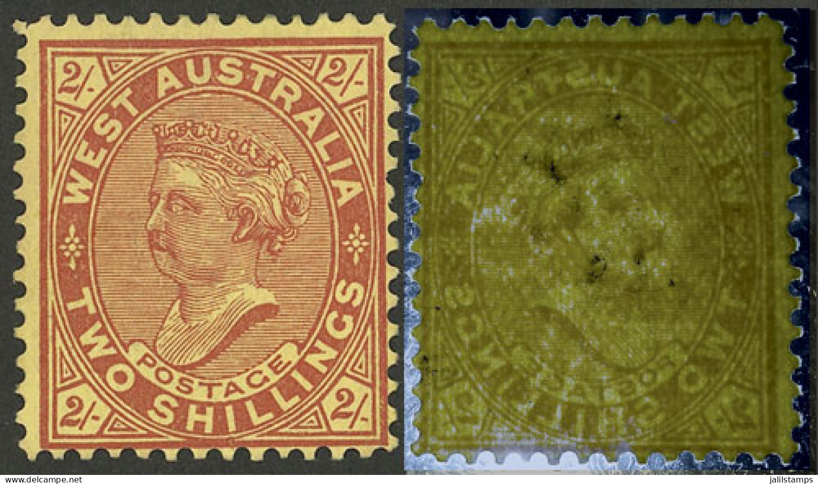 AUSTRALIA: Sc.84, 1902/5 2/ With INVERTED "V - Crown" Watermark, Interesting!" - Other & Unclassified
