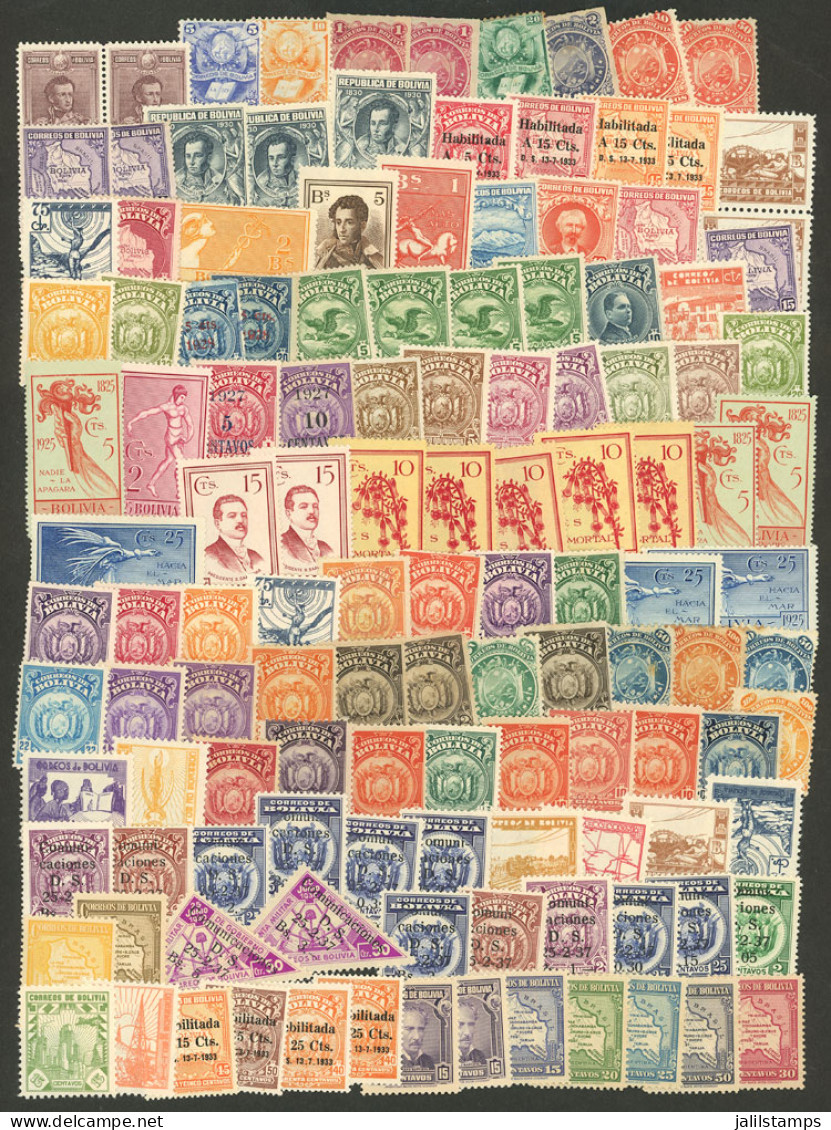 BOLIVIA: Lot With Good Number Of Old Stamps, Almost All Mint (a Few Without Gum), In General Of Fine To Very Fine Qualit - Bolivia