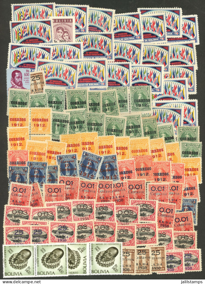 BOLIVIA: Large Number Of Stamps Of Varied Periods, Most MNH, In General Of Very Fine Quality, HIGH CATALOG VALUE, Low St - Bolivia