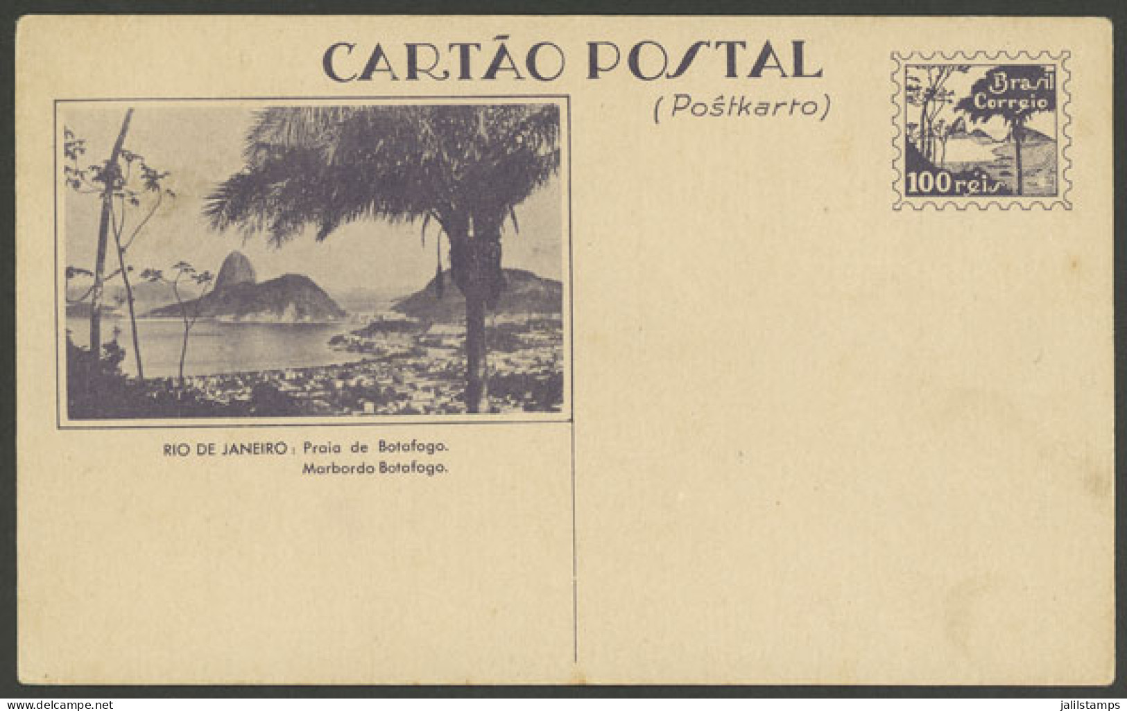 BRAZIL: RHM.BP-101, View Of Botafogo Beach, Bilingual Inscriptions In Portuguese And Esperanto, Very Nice! - Other & Unclassified