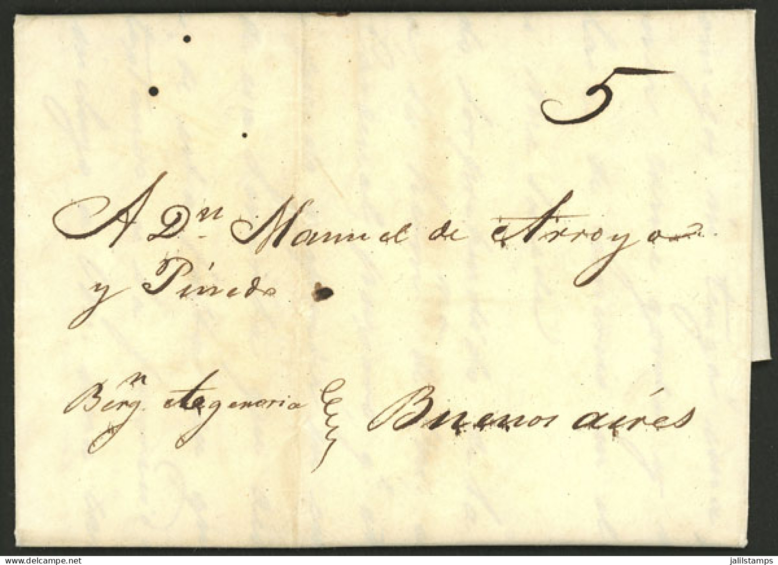 BRAZIL: 23/AU/1821 Río De Janeiro - Buenos Aires, Entire Letter With Long And Interesting Commercial Text, Sent Without  - Autres & Non Classés