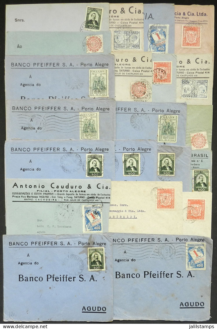 BRAZIL: More Than 20 Covers Used In The Early 1940s, All With Postages Of "isolated" Commemorative Stamps, Duplication,  - Sonstige & Ohne Zuordnung