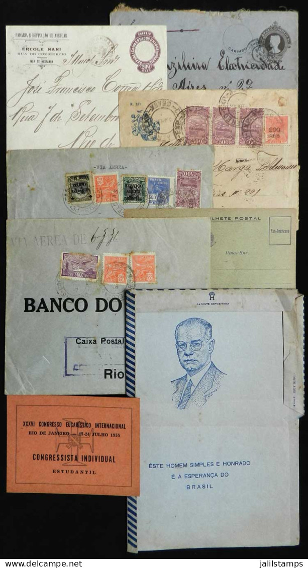 BRAZIL: Lot Of Covers, Postal Stationeries And Other Items, Interesting, Very Low Start! - Other & Unclassified