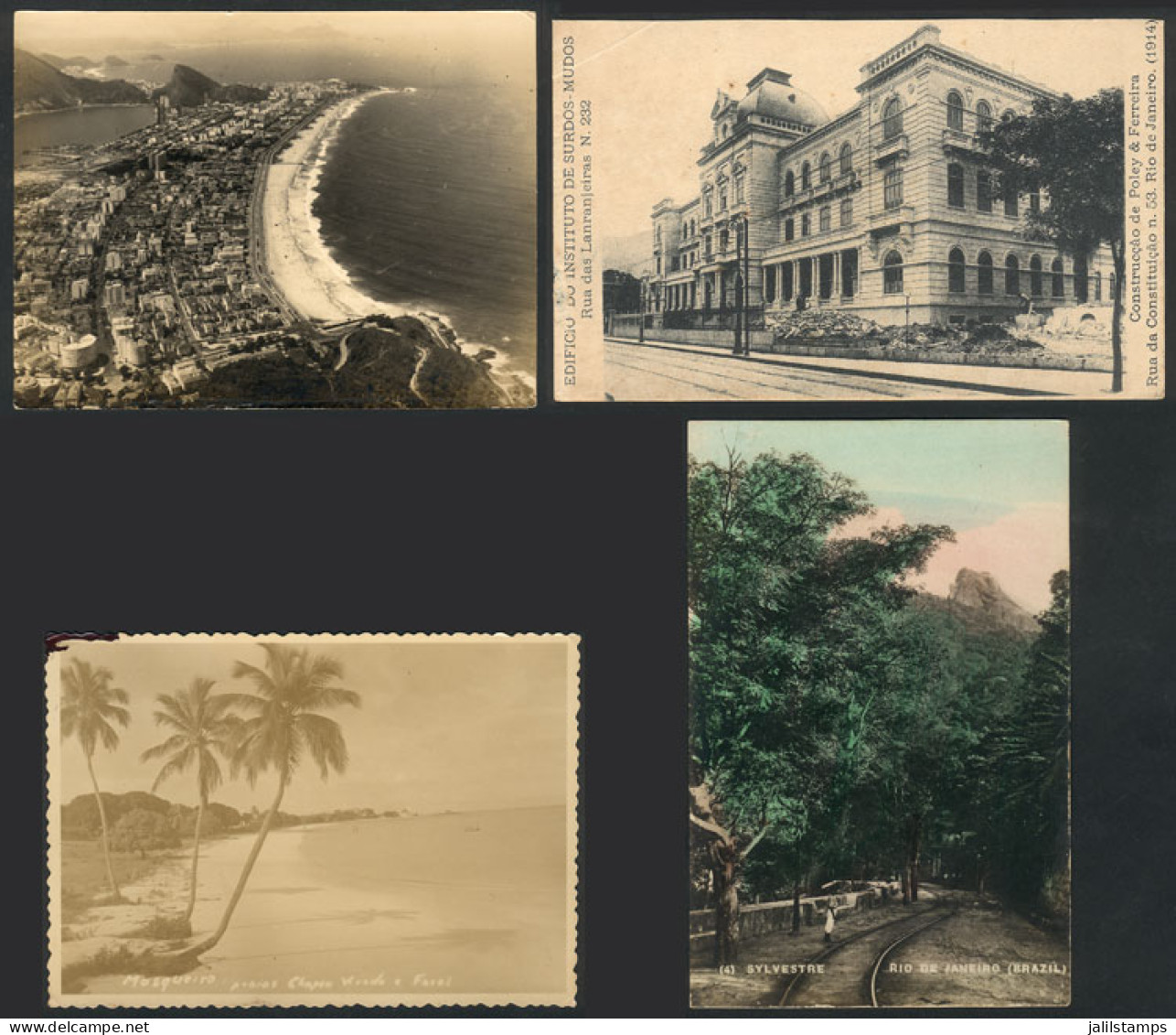 BRAZIL: RIO DE JANEIRO: Lot Of 2 Old Postcards + 2 Photos With Nice Views, Fine Quality - Autres