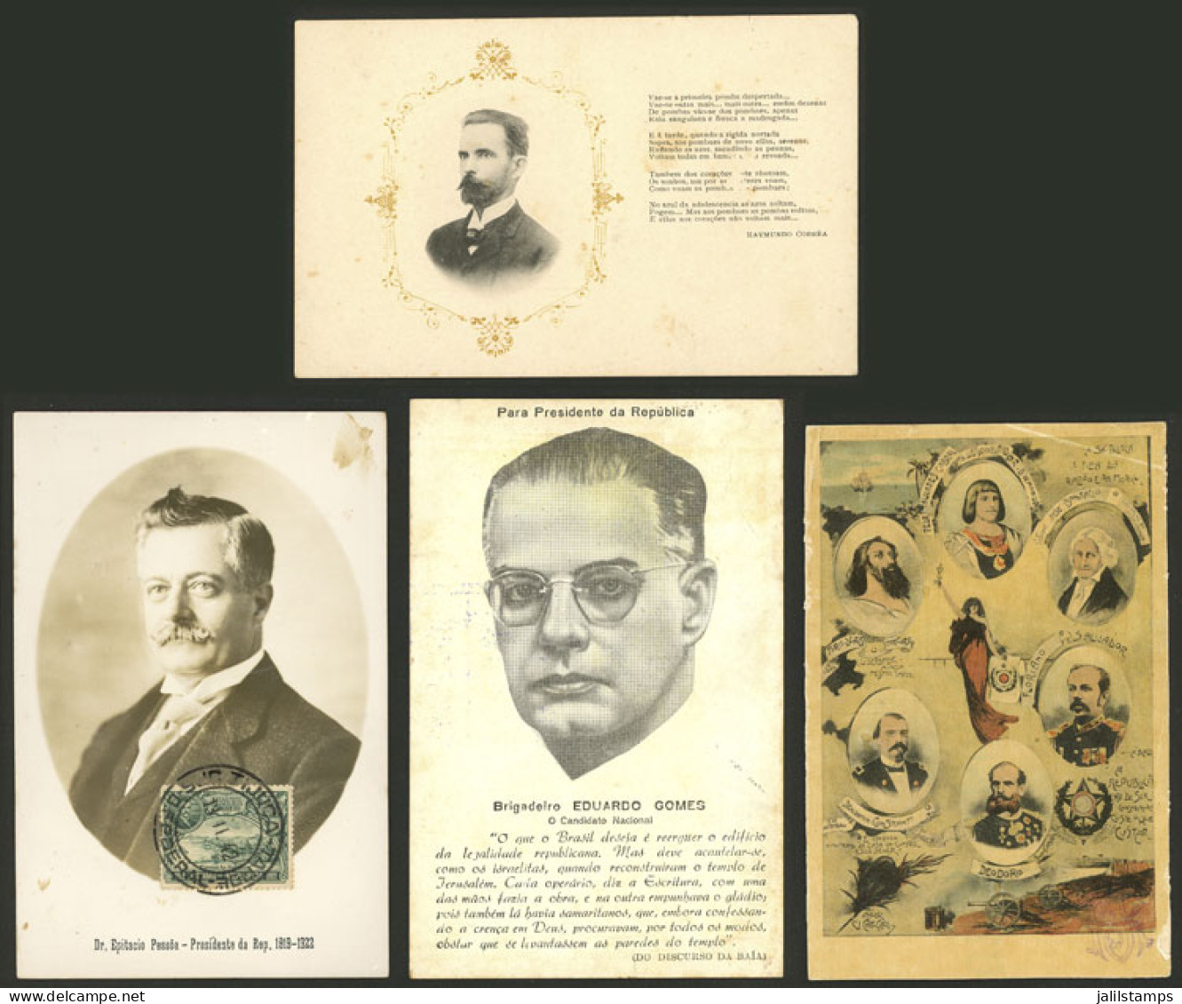 BRAZIL: FAMOUS PERSONS, POLITICIANS: 16 Old Postcards, Including Several Very Good Views And Interesting Editors, Most O - Autres