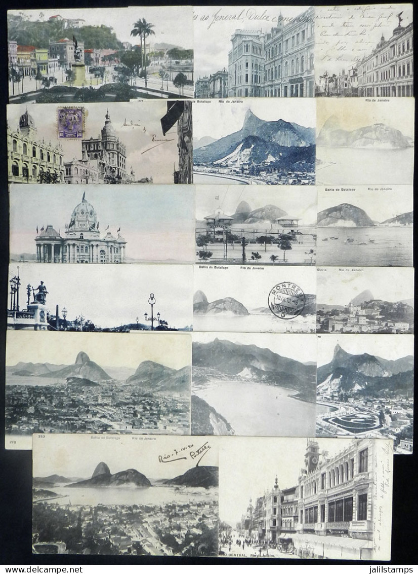 BRAZIL: RIO DE JANEIRO: 16 Old Cards With Good Views, Mixed Quality (many With Minor Defects), Very Nice, Low Start! - Other