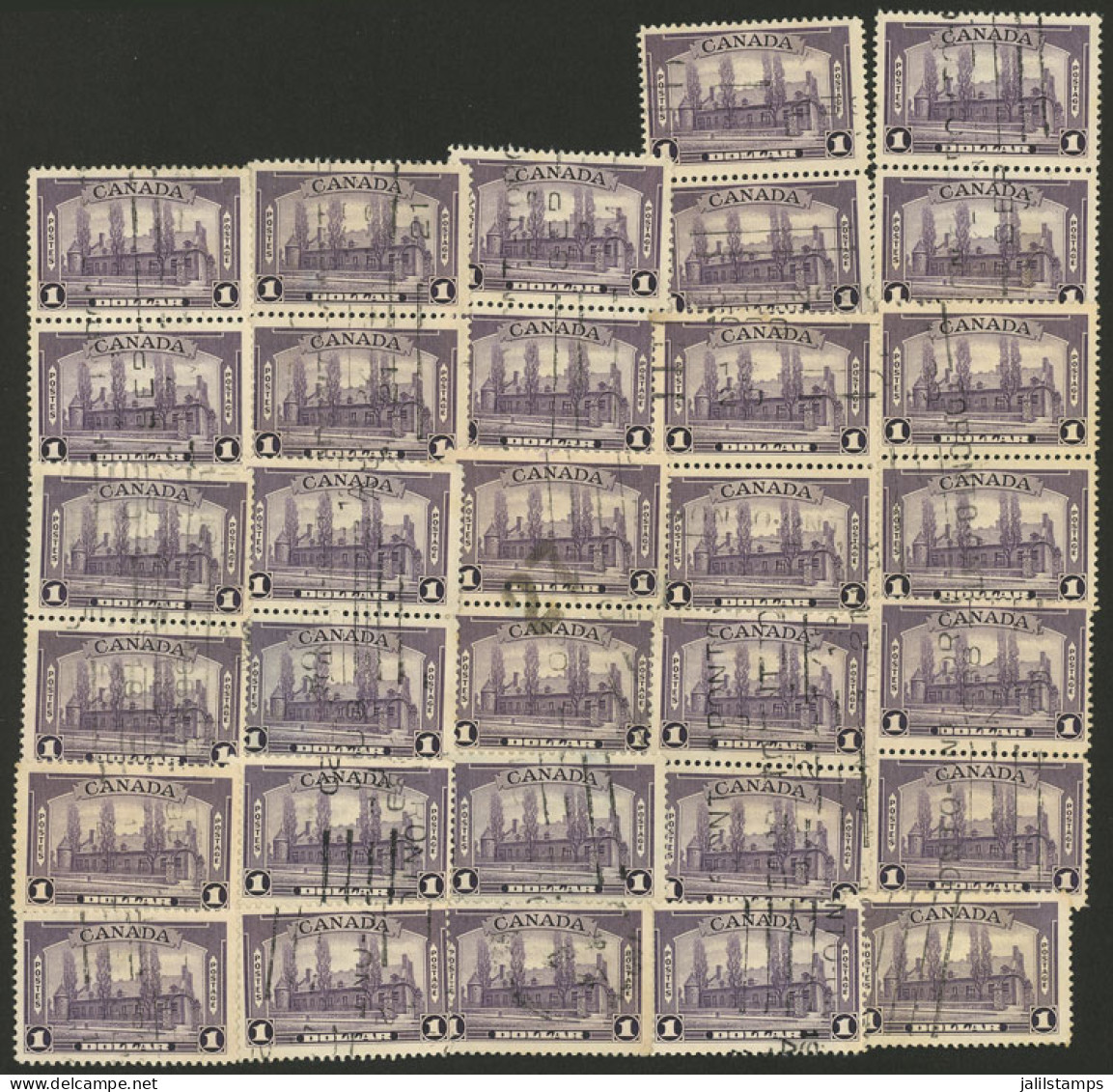 CANADA: Sc.245 X 32 Used Examples, Most In Pairs, Fine Quality, Catalog Value US$224 - Altri & Non Classificati