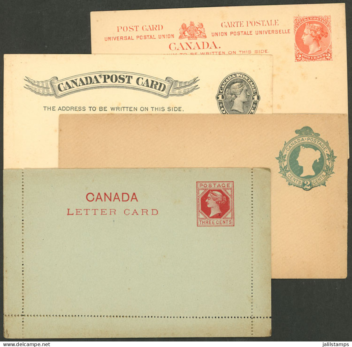 CANADA: 4 Old Postal Stationeries, Unused, Fine General Quality! - Autres & Non Classés