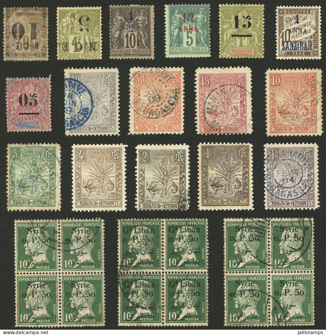 FRENCH COLONIES: Lot Of Old Stamps, Used Or Mint (they Can Be Without Gum), Some With Small Defects And Others Of Fine Q - Andere & Zonder Classificatie