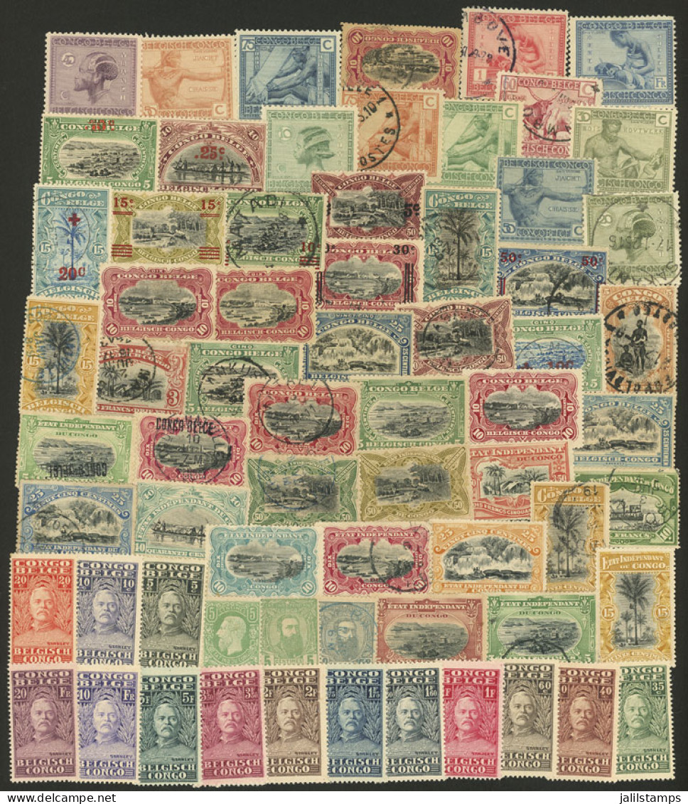 BELGIAN CONGO: Lot Of Old Stamps, Used Or Mint, Most Of Fine To Very Fine Quality! - Andere & Zonder Classificatie
