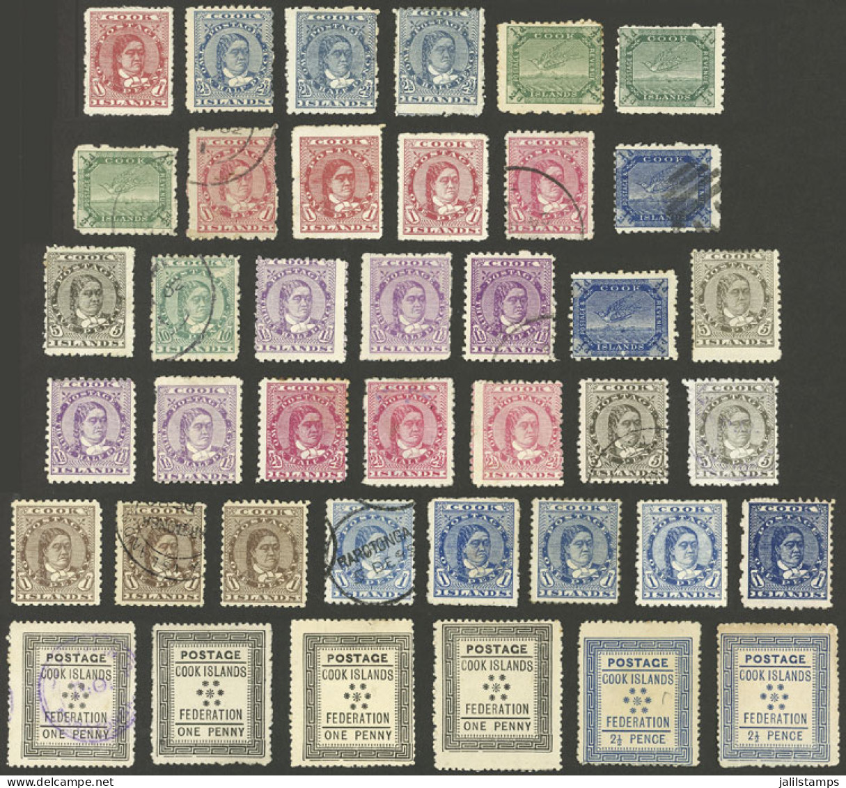 COOK ISLANDS: Lot Of Old Stamps, Mint (some Without Gum) Or Used Stamps, In General Of Fine To Excellent Quality. Scott  - Cookinseln