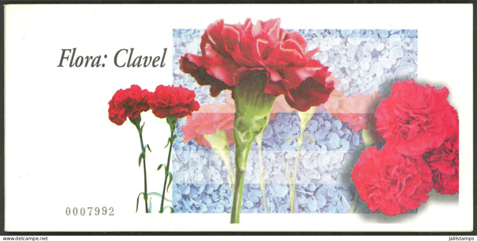 SPAIN: Yvert 3805, 2006 28c. Carnation, Blooklet With 100 Self-adhesive Stamps, MNH, Excellent Quality! - Autres & Non Classés