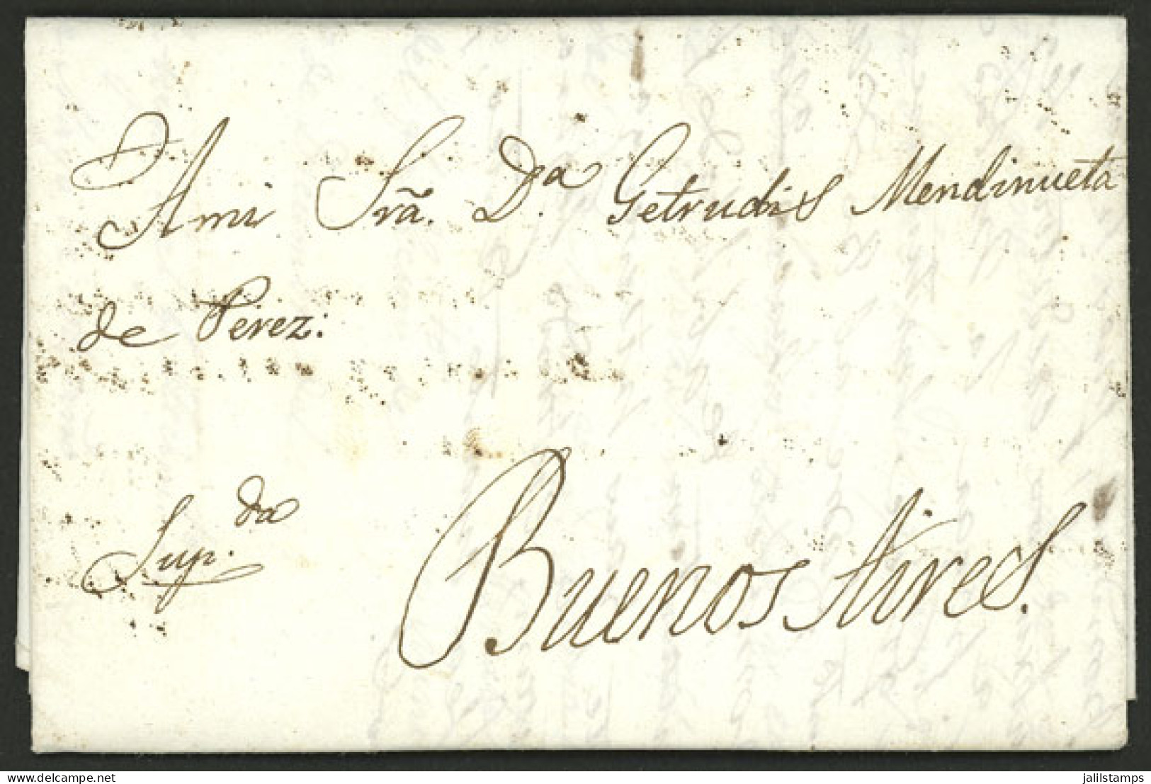 SPAIN: 12/SE/1835 Málaga - Buenos Aires, Long Entire Letter (without Postal Marks), About The Enheritance Between 2 Wido - Andere & Zonder Classificatie