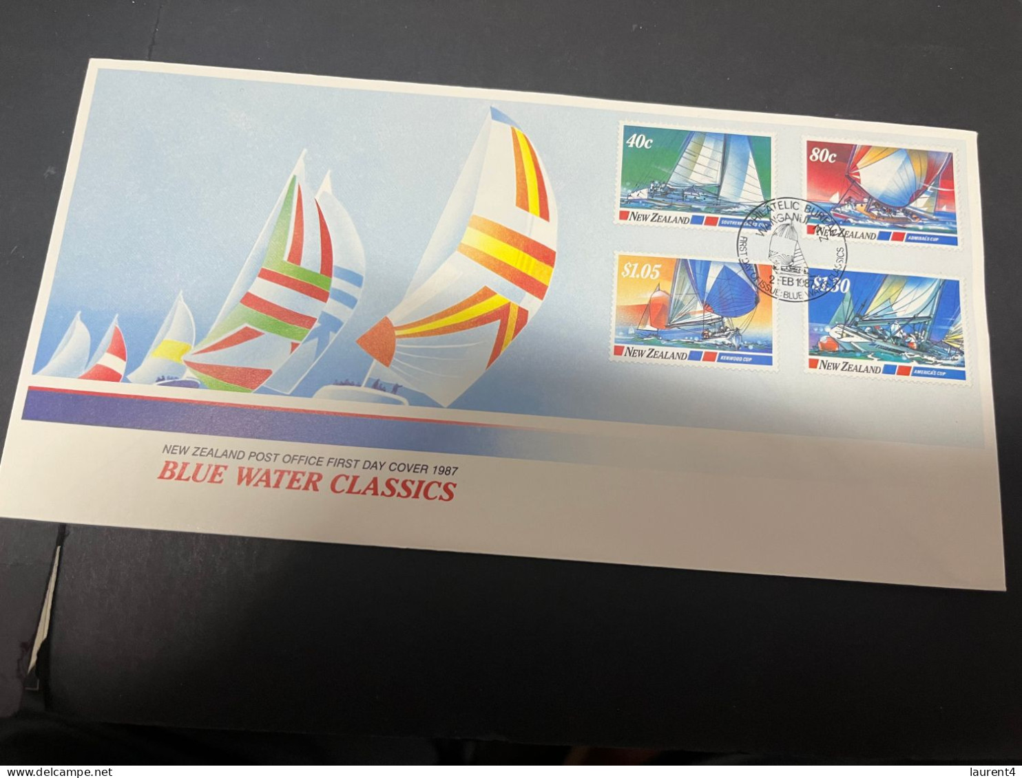 20-4-2024 (2 Z 34) FDC - New Zealand - Not Posted - 1987 - Blue Water Classics (sailing) - FDC