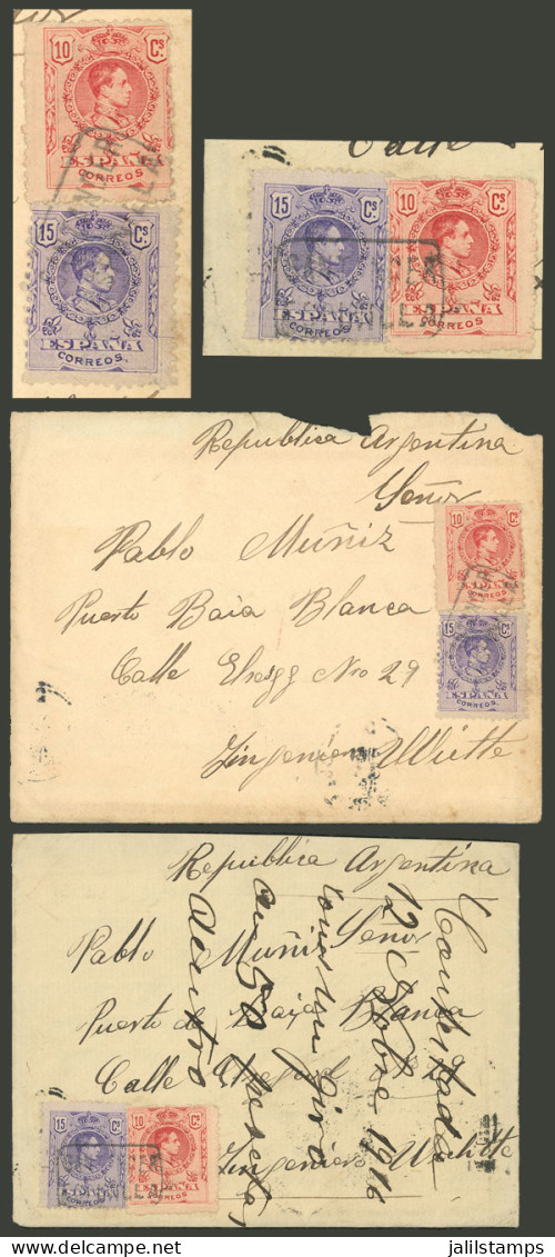 SPAIN: 2 Covers With Their Original Letters Sent From Soro To Ingeniero White (Argentina) On 24/MAR And 10/AU/1916, Both - Andere & Zonder Classificatie